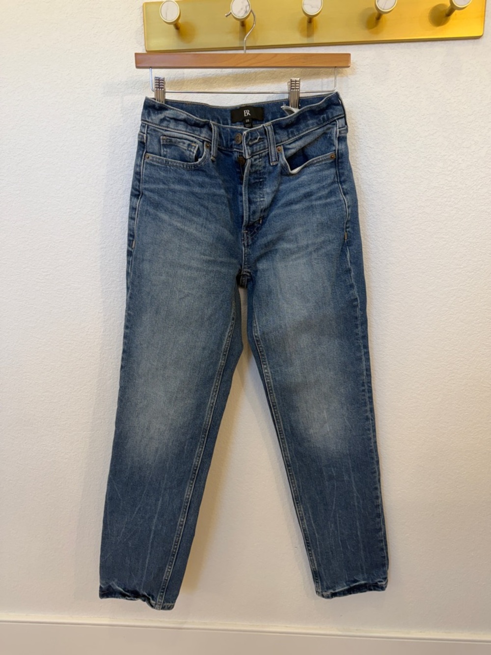 Banana Republic Medium Blue High-Rise Straight Jeans